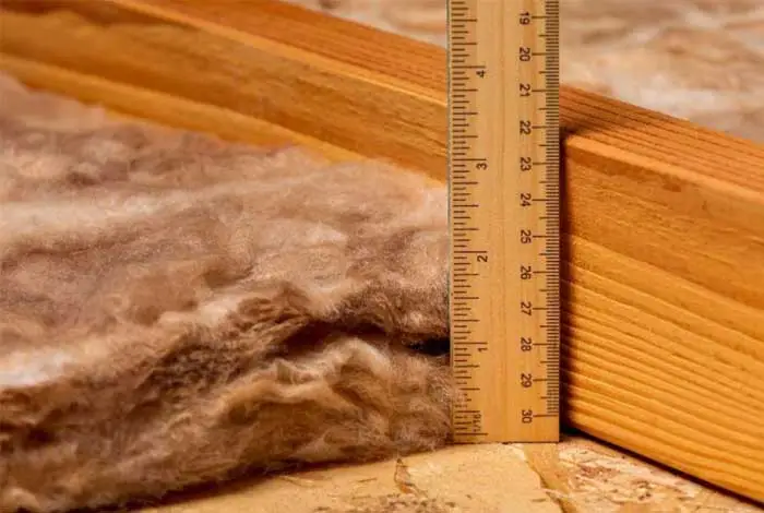 Loft insulation measured during EPC survey