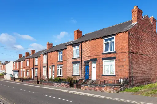 Row of traditional British terraced houses representing how you need an EPC when selling a house